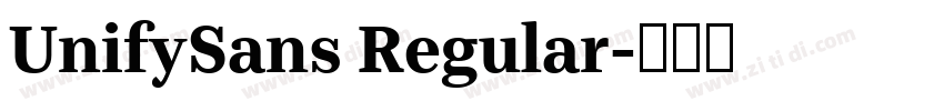 UnifySans Regular字体转换